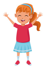 girl having fun and playing