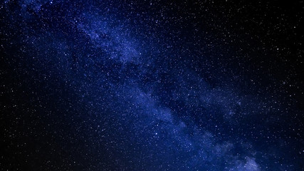 blue sky with stars and milky way