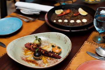 Spanish Cuisine culinary in variety of menu
