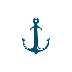 Anchor logo template vector icon illustration