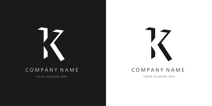k logo, modern design letter character
