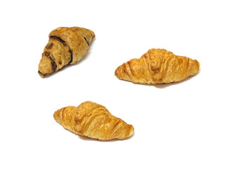 bread in a bakery on white background.