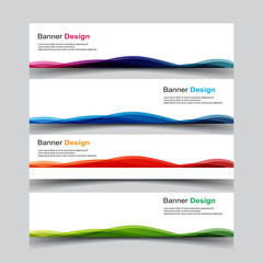 Naklejka premium Vector Abstract banner web template