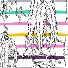 Tropical, modern stripes motif