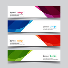Naklejka premium Vector Abstract banner web template