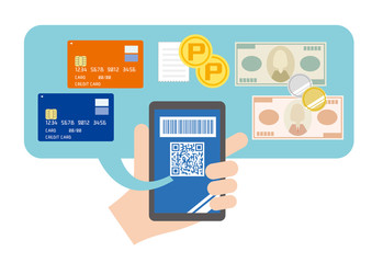 キャッシュレス決済のイメージイラスト