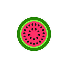 Fototapeta premium Summer watermelon vector graphic icon for web