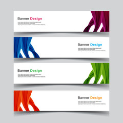 Naklejka premium Vector Abstract geometry banner web template background