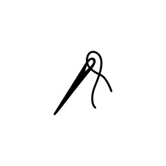 Needle with thread to sew clothes