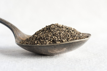 Ground Pepper on a Vintage Spoon