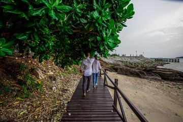 Khao Laem Ya-Rayong: 22 June 2019, the atmosphere in the scenic area within the park area, there...