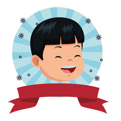 Cute little boy smiling face