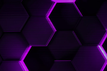 Hexagonal cells at the LED screen