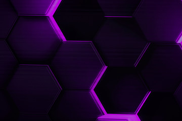 Hexagonal cells at the LED screen