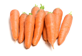 Fresh carrot on a white background