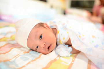 Cute little baby boy sleeping