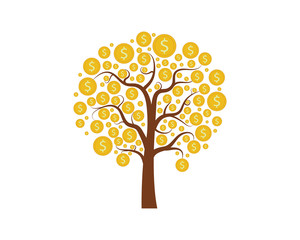 Naklejka na ściany i meble Money Tree Prosperity Symbol
