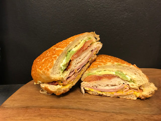 Dutch Crunch Turkey Ham Sandwich