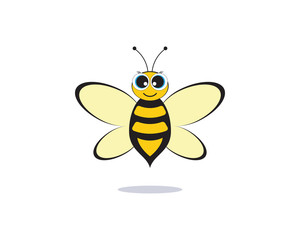 Bee Logo Template vector icon illustration