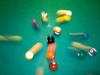 Game of Billiards breakdown of balls.