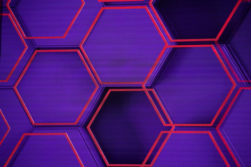 Hexagonal cells at the LED screen