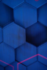 Hexagonal cells at the LED screen
