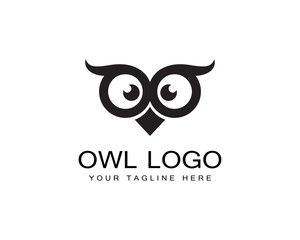 Owl logo template vector