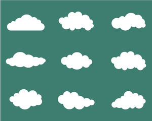 Fototapeta premium Blue sky with cloud icon illustration