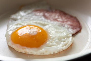 fried eggs with bacon