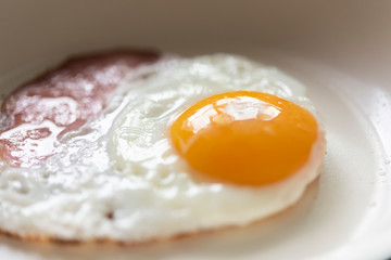 fried egg on a plate