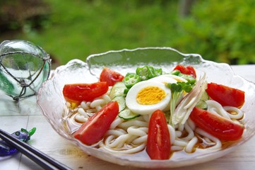 冷やしうどん　ウドン　冷やしぶっかけうどん