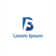 FB initial logo design simple