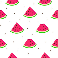 Seamless pattern with watermelon