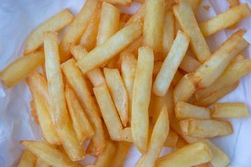 French fries background, closed up shot.