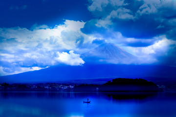 Fuji mountain at Kawaguchiko lake in Japan