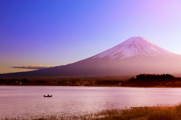 Fuji mountain at Kawaguchiko lake in Japan