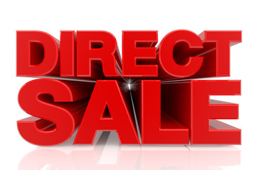 DIRECT SALE word on white background 3d rendering
