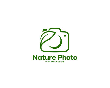 photography logo design vector, photo nature logo design template