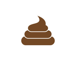 poop logo vector icon