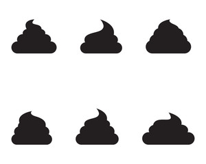 poop logo vector icon
