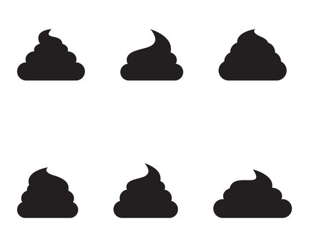 poop logo vector icon