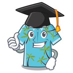 Graduation hawaiian shirt isolated in the character © kongvector