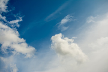 clouds in the blue sky