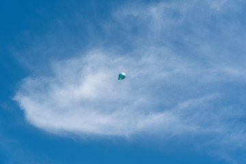 balloon with greeting card in the sky