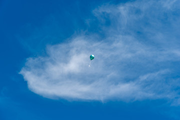 balloon with greeting card in the sky