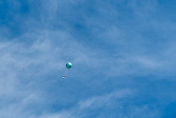 balloon with greeting card in the sky