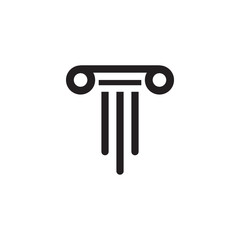 Pillar attorney at law icon graphic design template