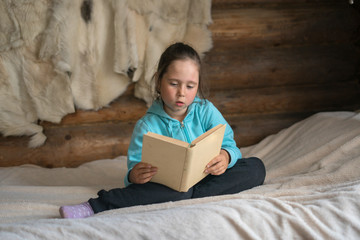 little girl and book