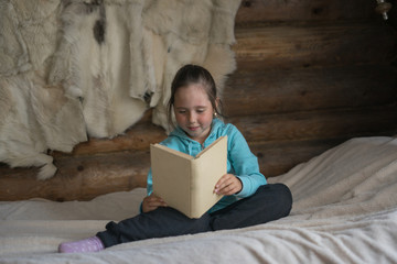 little girl and book