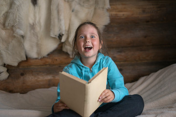 little girl and book